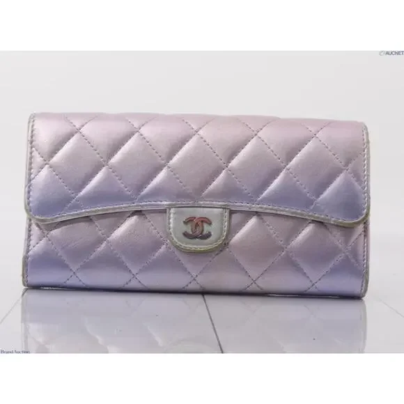 ❌❌SOLD❌❌Chanel Aurora Mermaid Matelasse Lambskin Long Wallet - Picture 1 of 14